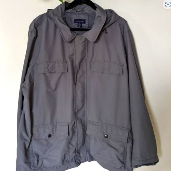Lands' End Jackets & Coats Lands End Gray Rain Jacket Xxl Poshmark